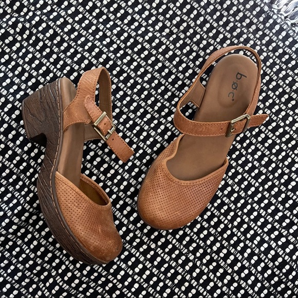 boc | Shoes | Boc Born Stone Mary Jane Clogs Sandals Leather | Poshmark